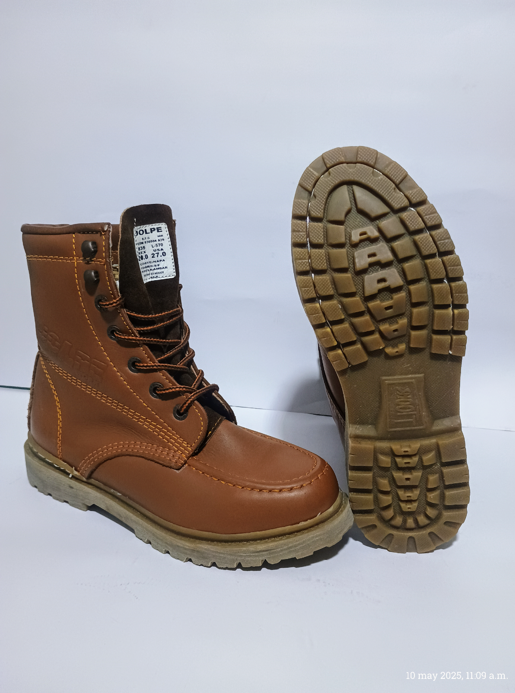 Bota industrial larga, JOLPE, Piel Original