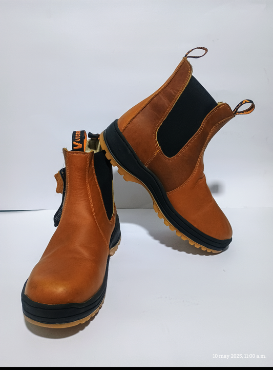 Bota industrial sin casco, VICRO, Piel Origina
